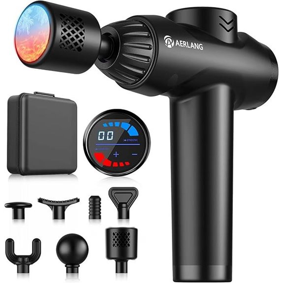 Aerlang Heat/Cold Massage Gun With 7 Heads