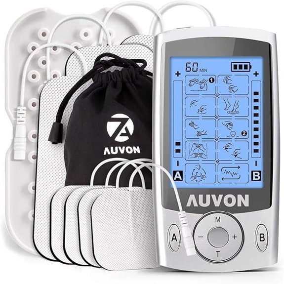 Auvon Dual Channel Tens Unit With Pads