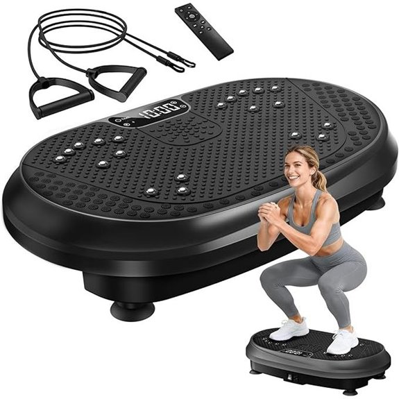 Blue Vibration Plate Exercise Machine With Bluetooth