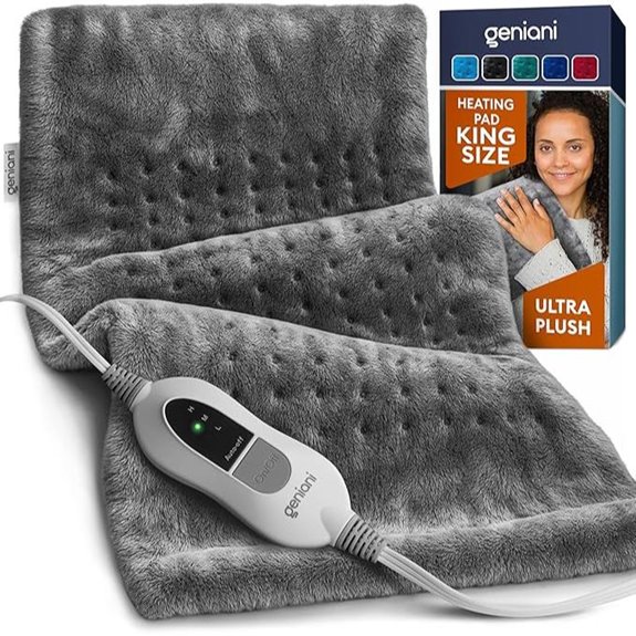Geniani Xl Electric Heating Pad 12X24 Gray