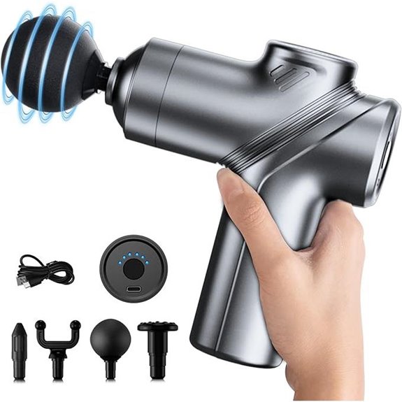 Mini Deep Tissue Massage Gun With 4 Heads