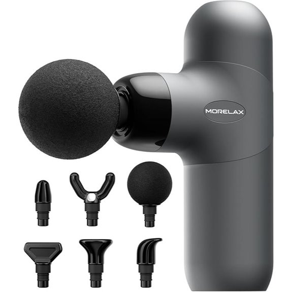 Morelax Mini Massage Gun 6 Heads 4 Speeds
